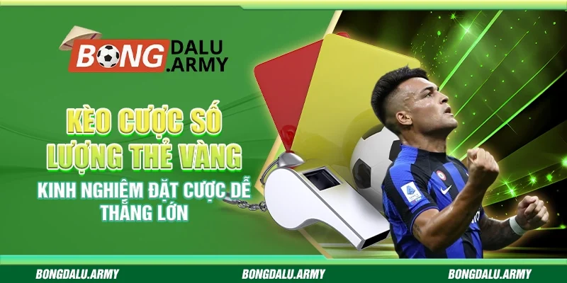 Kèo cược số lượng thẻ vàng Bongdalu - Kinh nghiệm đặt cược dễ thắng lớn